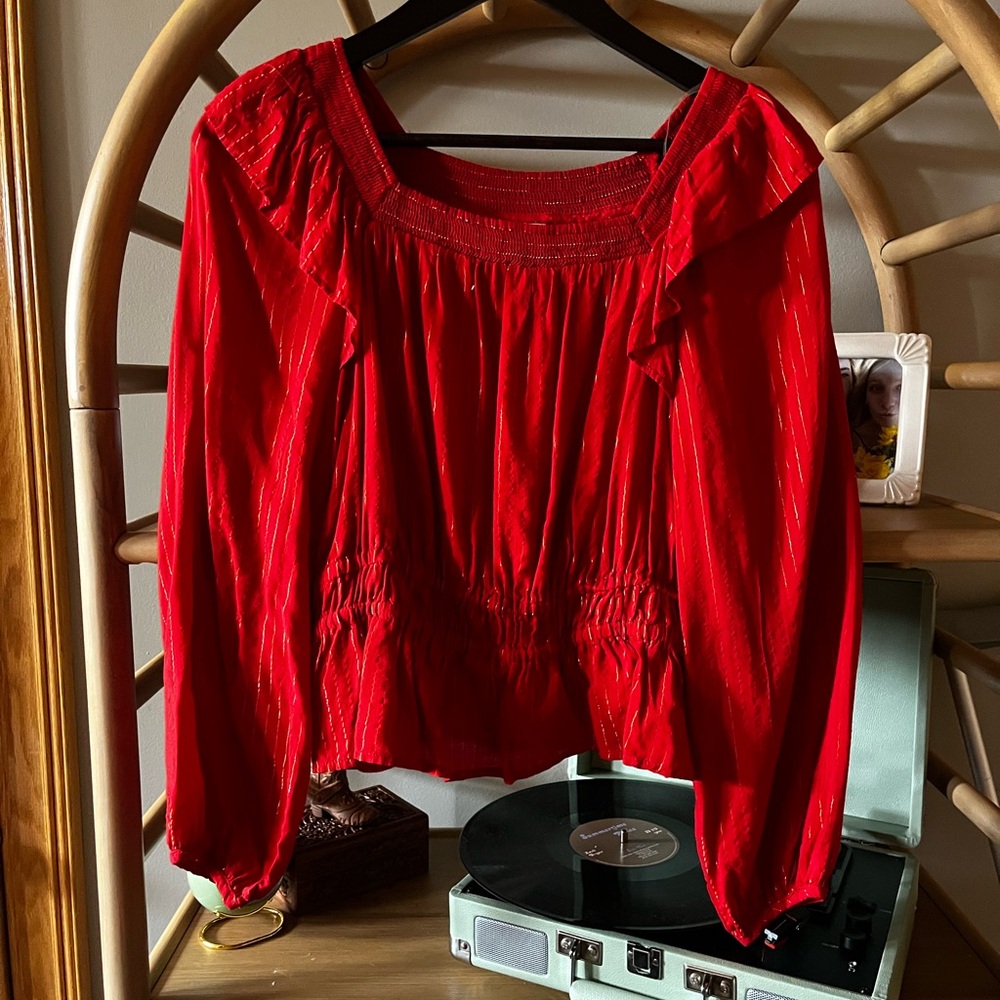 Elegant Red Women's Top